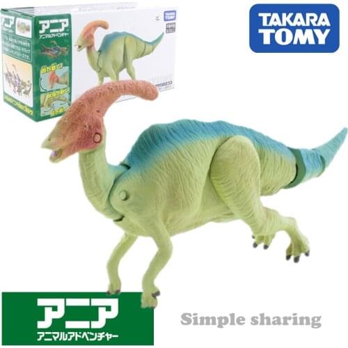 Takara Tomy ANIA Animal Advanture AL-18 Parasaurolophus Resin Kids Educational Mini Action Figure Toy Bauble