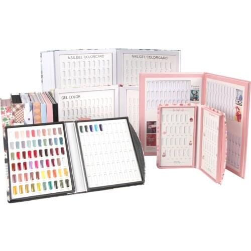 Nail tips color display book stand Nail Gel Polish Color Display Book show design Shelf Organizer With False Tips Showing Shelf