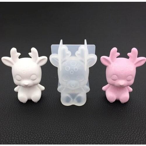 Three-Dimensional Plum Blossom Deer Cake Mould Christmas Decorate Kitchen Supplies DIY Baking Tools Multi Purpose Silicone