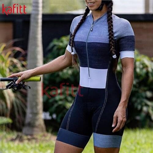 Kafitt Womens cycling suits triathlon cycling tights Rosa roupa de ciclismo feminino jumpsuit ladies jumpsuit sweatshirt set