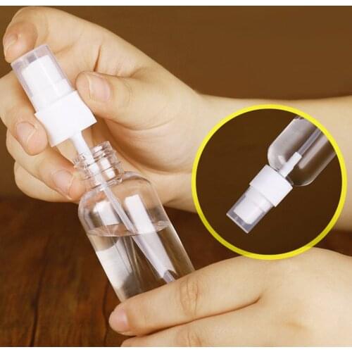 1/2pcs Fine Mist Plastic Spray Bottle 40ml Travel Cosmetic Bottles Set Makeup Liquid Container Refillable Hand Cleaner Atomizer