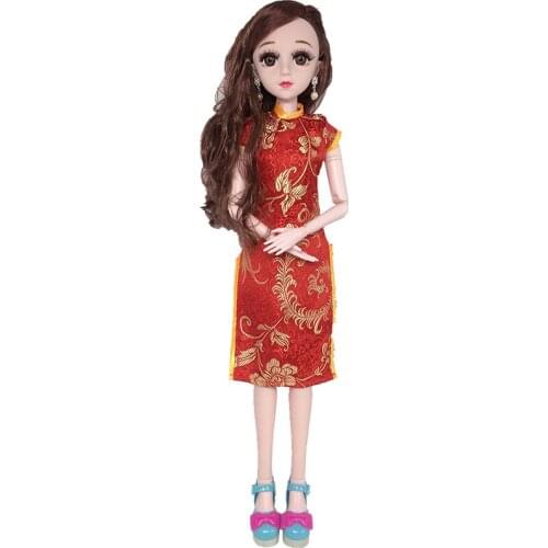 1/3 60cm 21 Movable Jointed Doll Female BJD Doll With Chinese Cheongsam 3D Eyelashes Head Doll Toys for Girls Gift