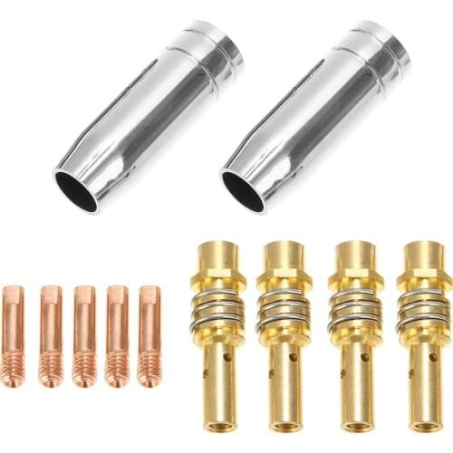11Pcs/Set Welding Torch Nozzles 0.8mm 0.030 Nozzle Contact Tip MIG Welder For 15AK MIG/MAG Welding Machine