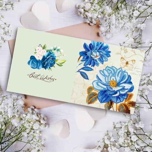 12pcs DIY Diamond Painting Greeting Cards Birthday Thanks Giving Embroidery Postcard Craft Creative Gift