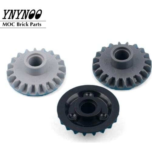 20Pcs/lot High-Tech Gear 20 Tooth Bevel with Pin Hole 87407 Technical Gears Parts MOC Building Blocks Bricks Particels DIY Toys