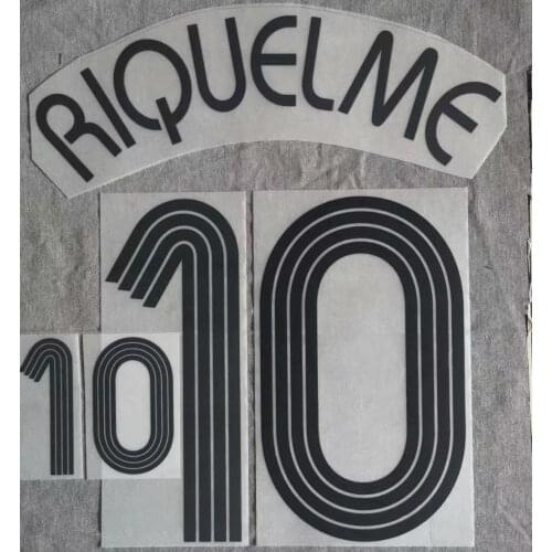 2006 Tevez Nameset Riquelme Printing DIY Customize Any Name Number Printing iron On Transfer Badge
