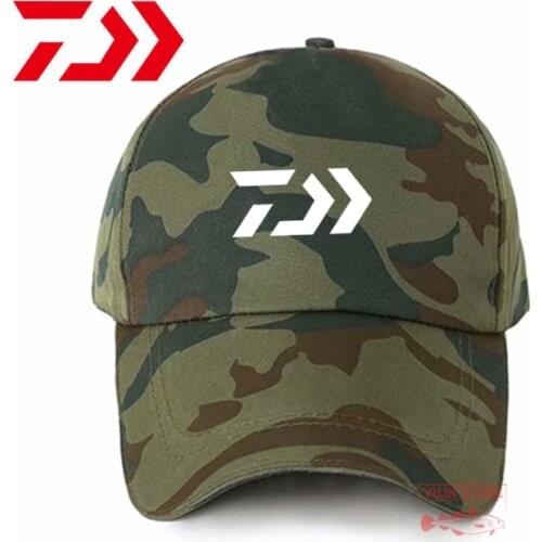 2021 DAIWA Mens Summer Outdoor Fishing Hat Quick-drying Sun Hat Mountaineering Breathable Camouflage Hat Sports Sun Hat