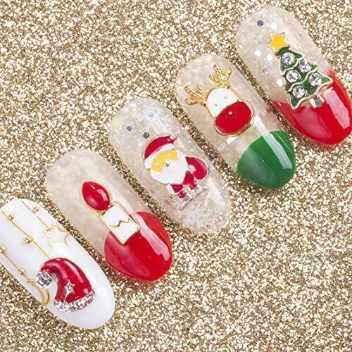 10Pcs/pack 8 Designs 3D christmas red/green nail art charms 1 Box 2 pc Christmas Alloy Charm Nail Art or Crafts *Free Shipping