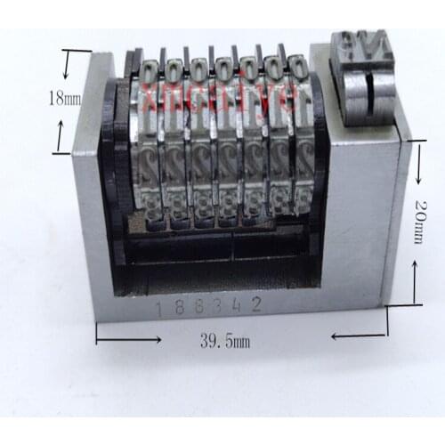4 pieces 7 Digit 4X8 clockwise 0.1.2.3.. Roman Backward Letterpress Rotary Numbering Machine