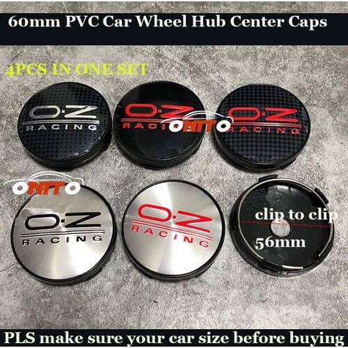 4pcs 60mm Modified Auto Car Wheel Rims Hub Center Caps Covers Logo for OZ Racing Logo Badge Emblem Car Accessories Car Styling