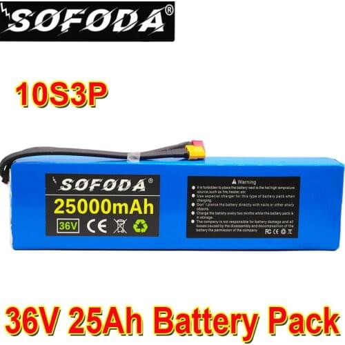 10S3P 36V 25ah Battery ebike battery pack 18650 Li-Ion Battery 500W 42V Motorcycle Scooter with XT60 Plug/T Plug