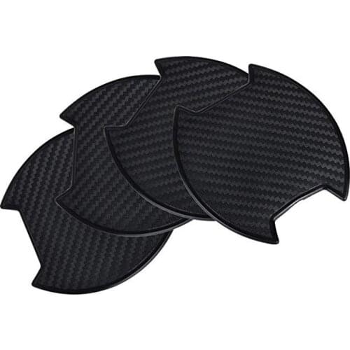Kongyide Car Sticker 4Pcs Car Door Sticker Scratches Resistant Cover Body Decoration Auto Car Door Handle Protection Pad Black