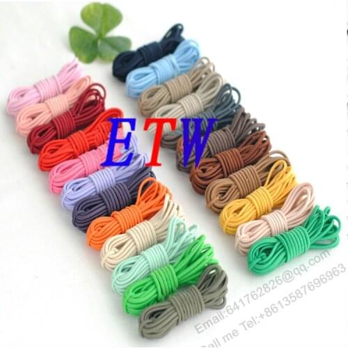 Free shipping 2.5mm elastic strap 23 colors aviliable, 20 yards/lot, mixed, Elastic Stretch Webbing, for wholesale and retail