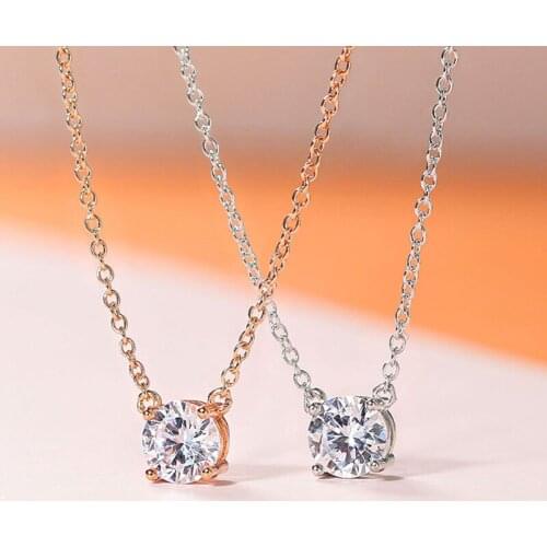 ZHOUYANG Womens Necklace Vintage Classic Round Cubic Zirconia Gold Color Pendant Choker Chains Wedding Accessories Jewelry N415