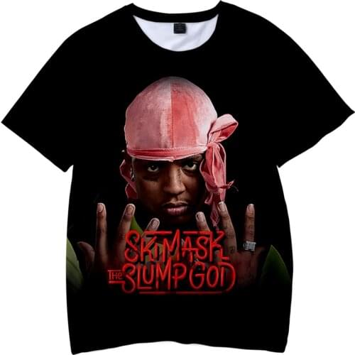 Personality SKI MASK THE SLUMP GOD Rapper Fashion 3D Harajuku Short Sleeve Summer T-shirt Men/Women/kids Fashion O-Neck Tops