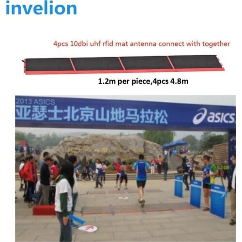 Mountain cycling/biking events skidproof floor uhf rfid race timing chip antenna long range 1-8m with mat