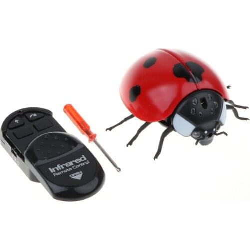 Simulation Infrared Ladybird RC Remote Control Scary Creepy Insect Trick Toy