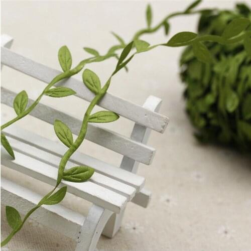 Artificial Vines Garland rattan cloth fake leaves DIY Decorative Greenery for Home Wall Garden Wed 1M