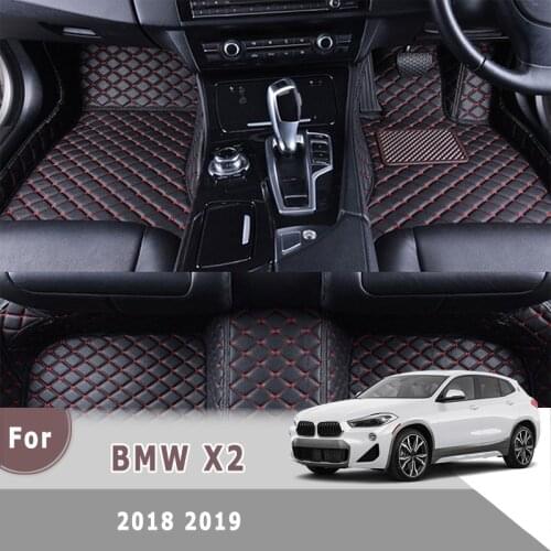 RHD Carpets For BMW X2 2018 2019 Car Floor Mats Auto Interior Accessories Automobiles Covers Interior Protector Leather Rugs