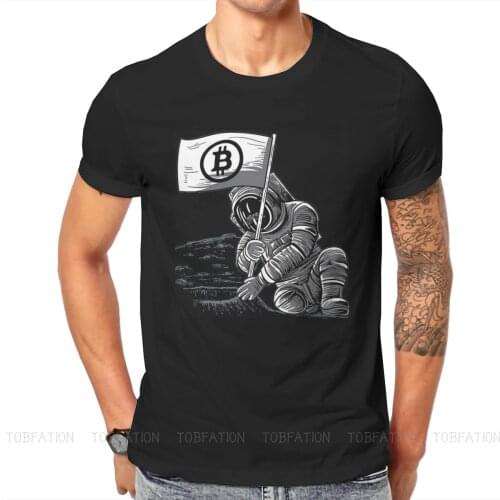 Crypto Cryptocurrency Bitcoin BTC Miner Tshirt Classic Graphic Mens Streetwear Tops Plus Size Cotton Crewneck T Shirt