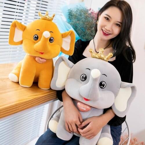 Stuffed Plush Elephant Toys Pillow 40~60cm Kawaii Sleeping Pillow Cute Elephant Doll Plush Toy Children Birthday Present