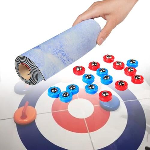 Desktop Curling Mini Size Decompression ABS Family Tabletop Game for Home Kids Educational Toys for Children Gifts