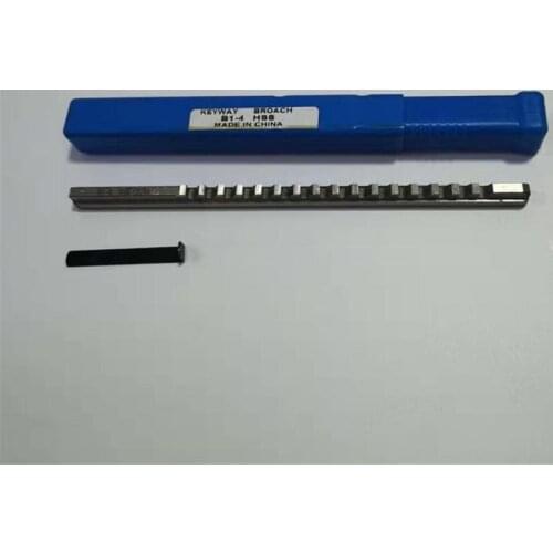 4mm B1 Push-Type Keyway Broach Metric Size HSS Keyway Cutting Tool for CNC Router Metalworking