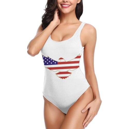 Eagle Flag USA sexy Bikinis Women Swimsuit Low Waist soft Women SPA Beach wear M1