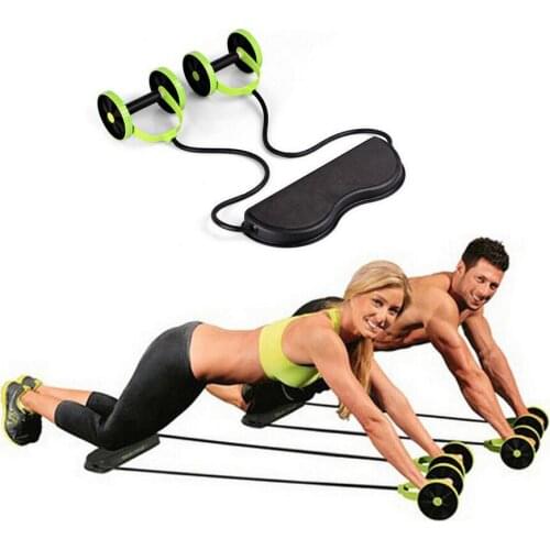 Rally multifunction pull rope wheeled health abdominal muscle training home fitness equipment