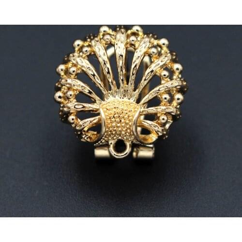 Earrings Post with Loop Hanger Filigree Peacock DIY Retro Metal Clip Stud Earrings Jewelry Findings 19mm 10 Pairs