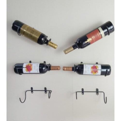 Wine Bottle Rack Wall Mount Wine Display Shelf Bracket Single Champagne Storage Organizer for Kitchen Bar