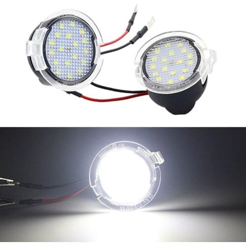 2 PCS 18 LED Under Mirror Puddle Light For Ford Mondeo S-Max EDGE Explorer F-150 Accessories