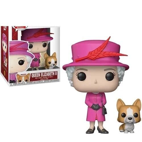 Funko QUEEN Elizabeth II 01# with Corgi Vinyl Dolls Action Figure Collection Limited Edition Model Toys for Children Gift