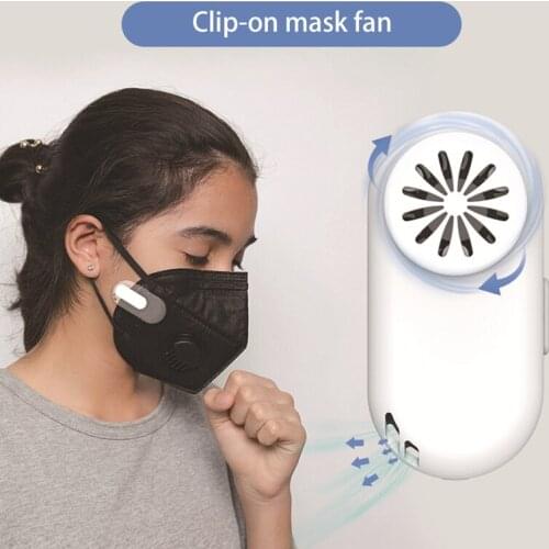 Breathe Cooler Wearable Air Purifier Portable Fan For Face Mask Clip-On Air Filter USB Rechargeable Exhaust Mini Fan Gifts