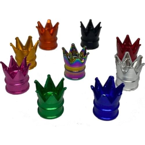 4pcs air cap, crown valve dust cap, automobile wheel tire valve cap car Accessories 11 colors