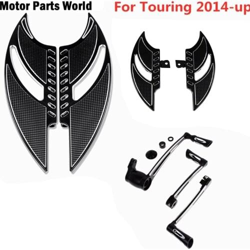 Motorcycle CNC Billet Floorboard Toe Heel Shift Lever Brake Pedal Foot Board For Harley Touring Electra Glide Road Glide 2014-19