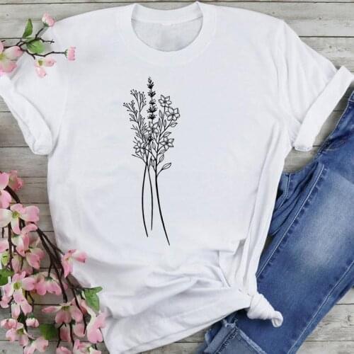 Women Graphic Floral Simple Cute 2021 Feather Cartoon Fashion Summer Female Clothes Print Short Sleeve Tops Tees Tshirt T-Shirt