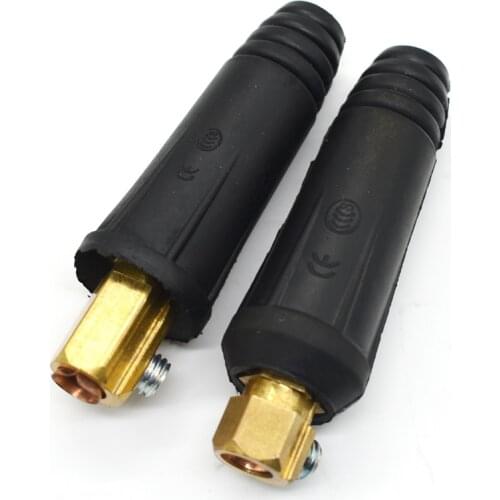 1 Pair 10-25mm European Electric Welding Machine Rapid Connectors Fitting Cable Connector-Plug 200Amp DKJ10-252