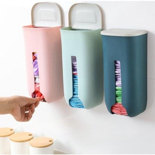 1 PC garbage bag storage box kitchen bedroom bathroom storage rack organizer bag home creative plastic bag dispenser Storage Bag