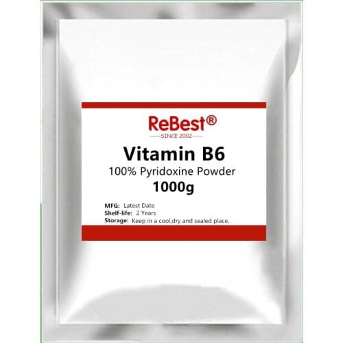 100% Vitamin B6 Powder,High Quality Pyridoxine HCL,Pyridoxine Hydrochloride,VB6, Bettert Digestion Absorption (Protein and Fat)