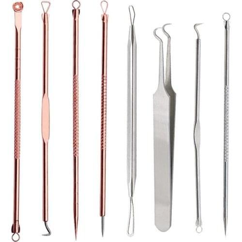 2/3/4/5pcs Acne Needle Comedone Extractor Acne Pimple Blackhead Removers Stainless Steel Acne Face Pore Cleaner Skin Care Tool