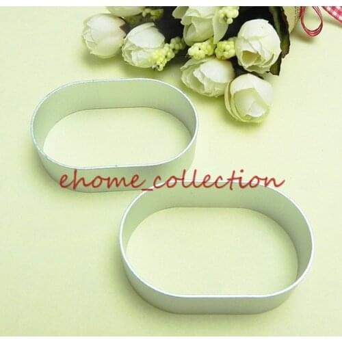 2pcs/set Ellipse/Oval Shape Metal Cutter Fondant Mold Sugarcraft Decorating DIY Pastry Baking Kitchen Cookie Cake Mould Tool