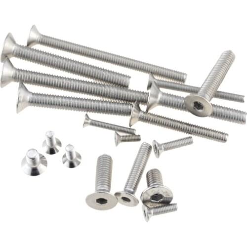 3PCS M8x16-100 20 50 70 80 90 304 Stainless Steel Hexagon Hex Socket Countersunk Screw Flat Head Screw Allen Bolts DIN7991 M8*16