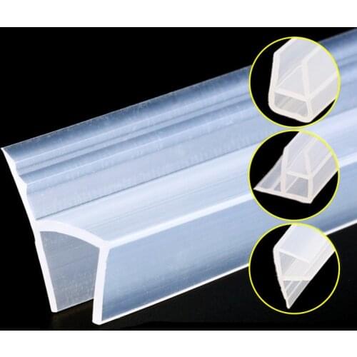 5 Meter/lot Widened F/h/U shape silicone rubber shower room door window glass seal strip weatherstrip for 6/8/10/12 mm glass