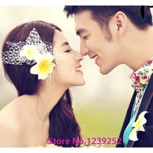 5PCS Decoration Plumeria Rubra artificial flowers PE Foam Hair Clip Pin Corsage Brooch Bridal Wedding Banquet Decoration Flower