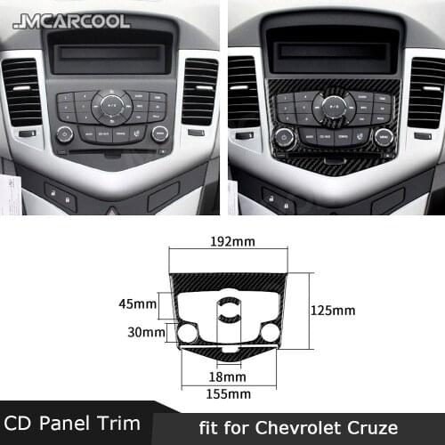 Car Central Control CD Switch Button Panel Carbon Fiber Trim Frame Cover Stickers For Chevrolet Cruze 2009-2015 Car Accessories