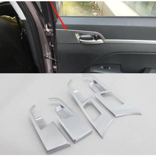 Car Accessories Interior Decoration ABS Chrome LHD Car Inner Door Handles Cover Trim For Hyundai Elantra 2018 Car-styling