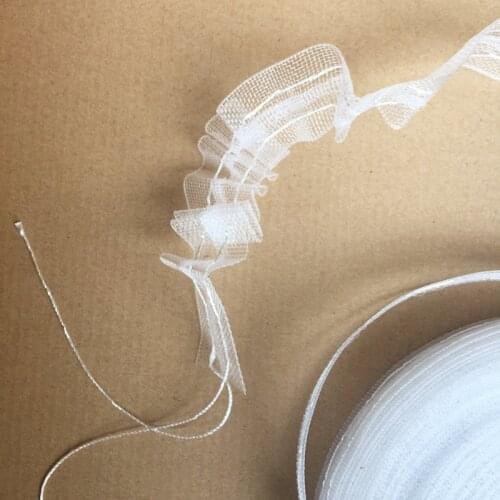 Free shipping Curtain nylon tape drawstring curtain tape zonula curtain accessories white cotton cloth tape Transparent color