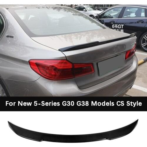CS Style Carbon fiber Trunk Rear Bumper Spoiler For BMW 5 Series G30 G38 525i 530i 540