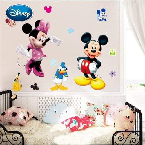 Disney Mickey Minnie Sticker Kids Room Bedroom Wall Decoration Sticker